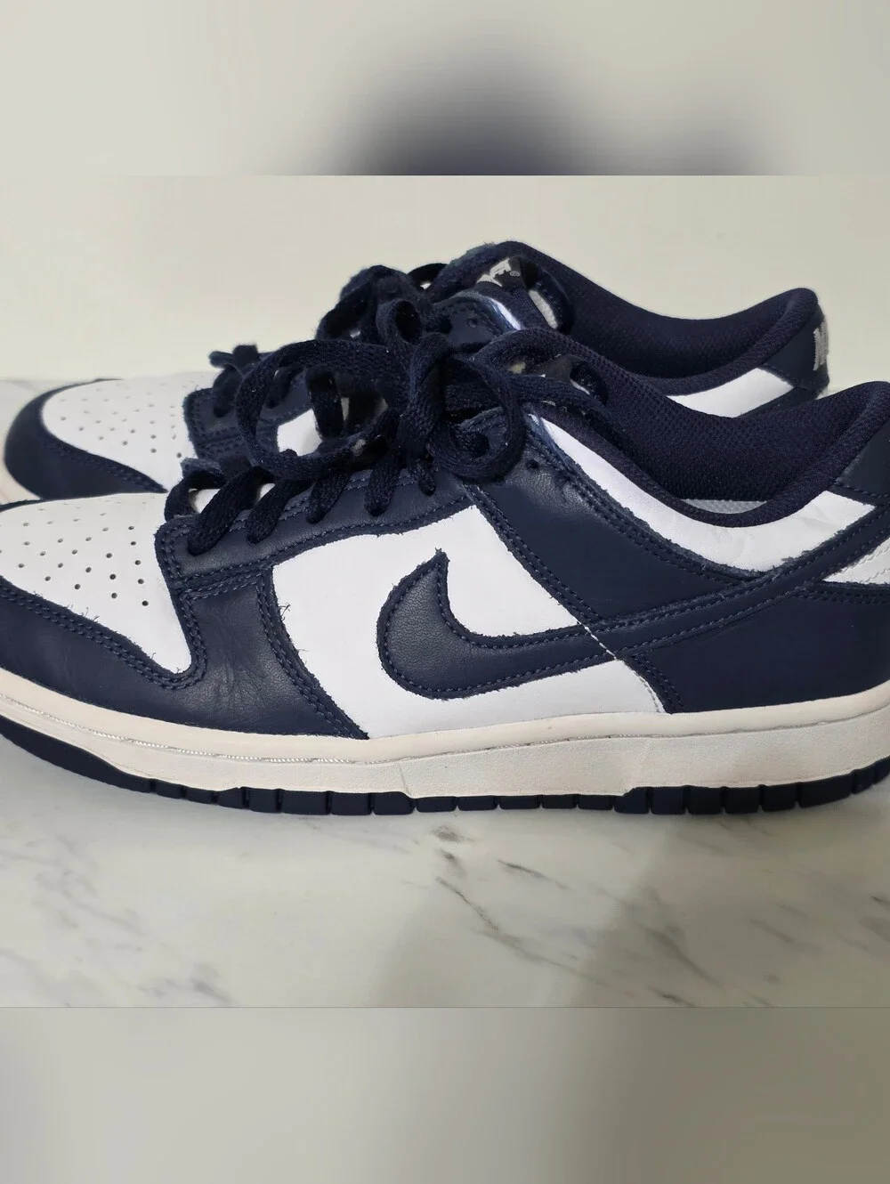 Nike Kids Low-Top Sneakers in Navy and White